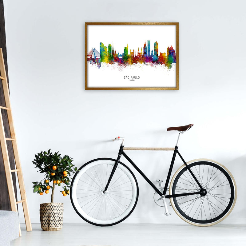 Sao Paulo Brazil Skyline Art Print by Michael Tompsett A1 Print Only