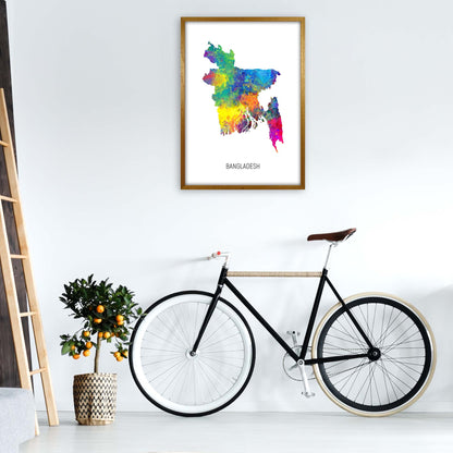 Bangladesh Watercolour Map Art Print by Michael Tompsett A1 Print Only