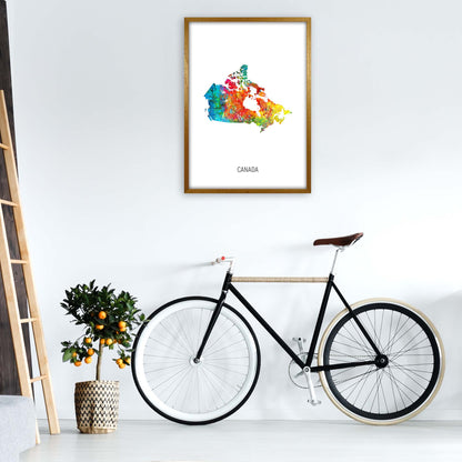 Canada Watercolour Map Art Print by Michael Tompsett A1 Print Only