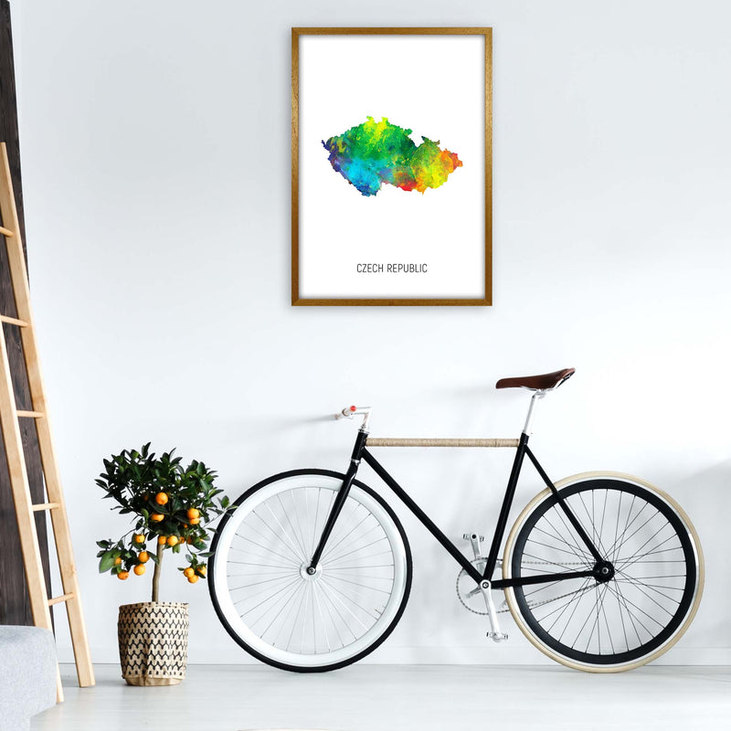 Czech Republic Watercolour Map Art Print by Michael Tompsett A1 Print Only
