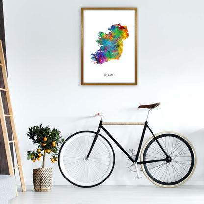 Ireland Watercolour Map Art Print by Michael Tompsett A1 Print Only
