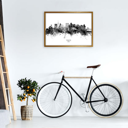 Tokyo Japan Skyline Black White City Name  by Michael Tompsett A1 Print Only
