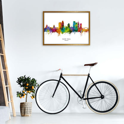 Saint Paul Minnesota Skyline Art Print by Michael Tompsett A1 Print Only