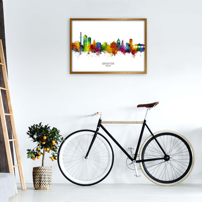 Brighton England Skyline Art Print by Michael Tompsett A1 Print Only