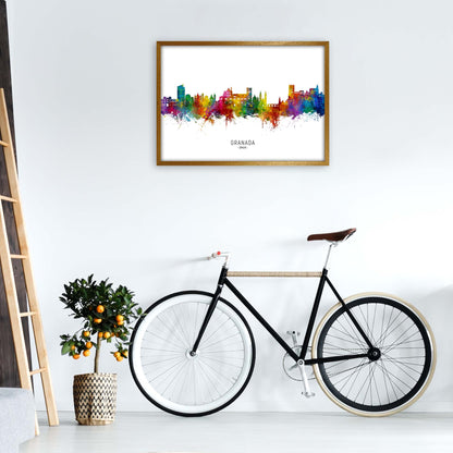 Granada Spain Skyline Art Print by Michael Tompsett A1 Print Only