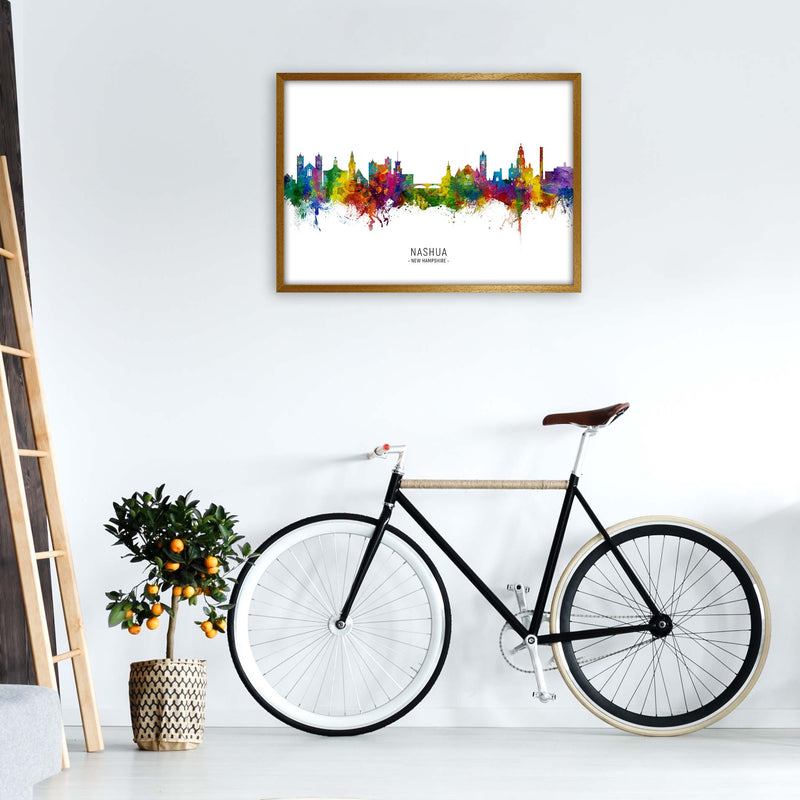 Nashua New Hampshire Skyline Art Print by Michael Tompsett A1 Print Only