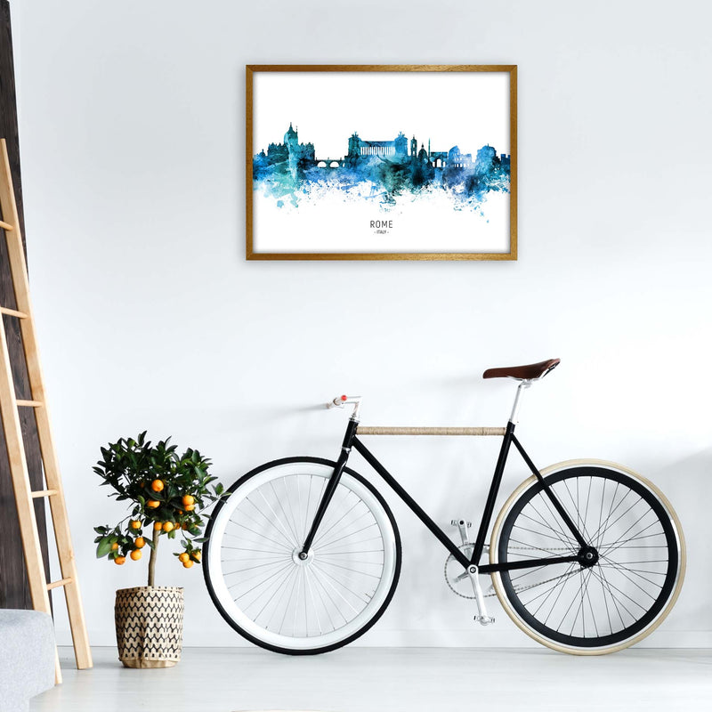 Rome Italy Skyline Blue City Name Print by Michael Tompsett A1 Print Only