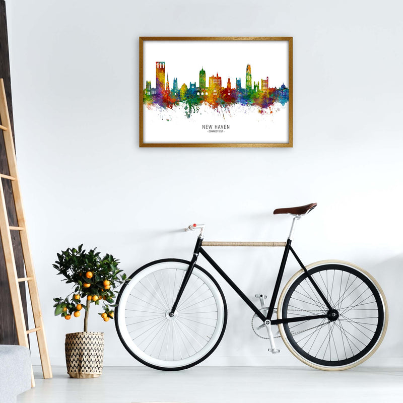 New Haven Connecticut Skyline Art Print by Michael Tompsett A1 Print Only