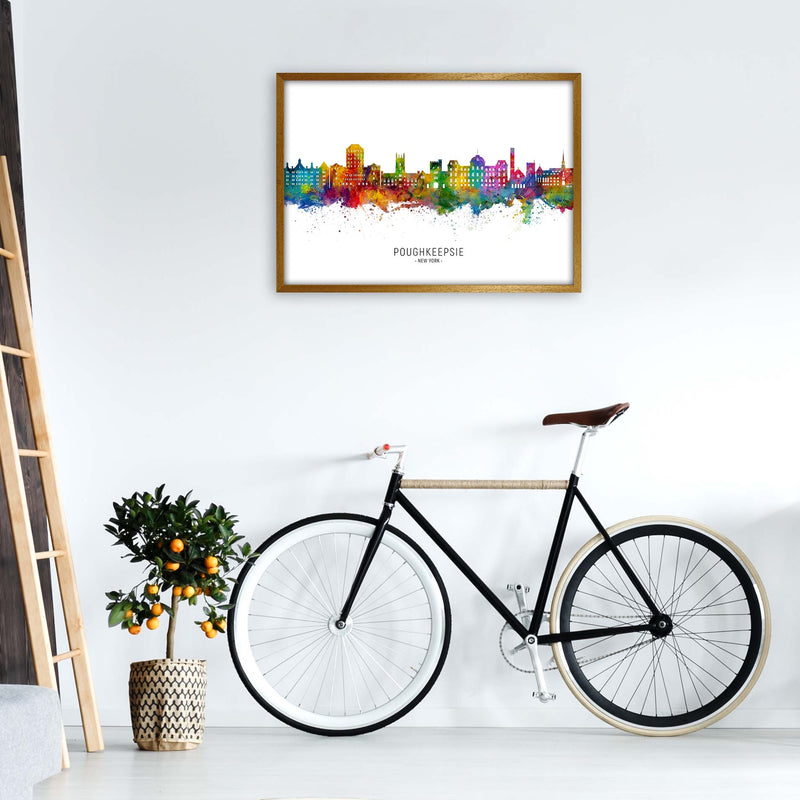 Poughkeepsie New York Skyline Art Print by Michael Tompsett A1 Print Only