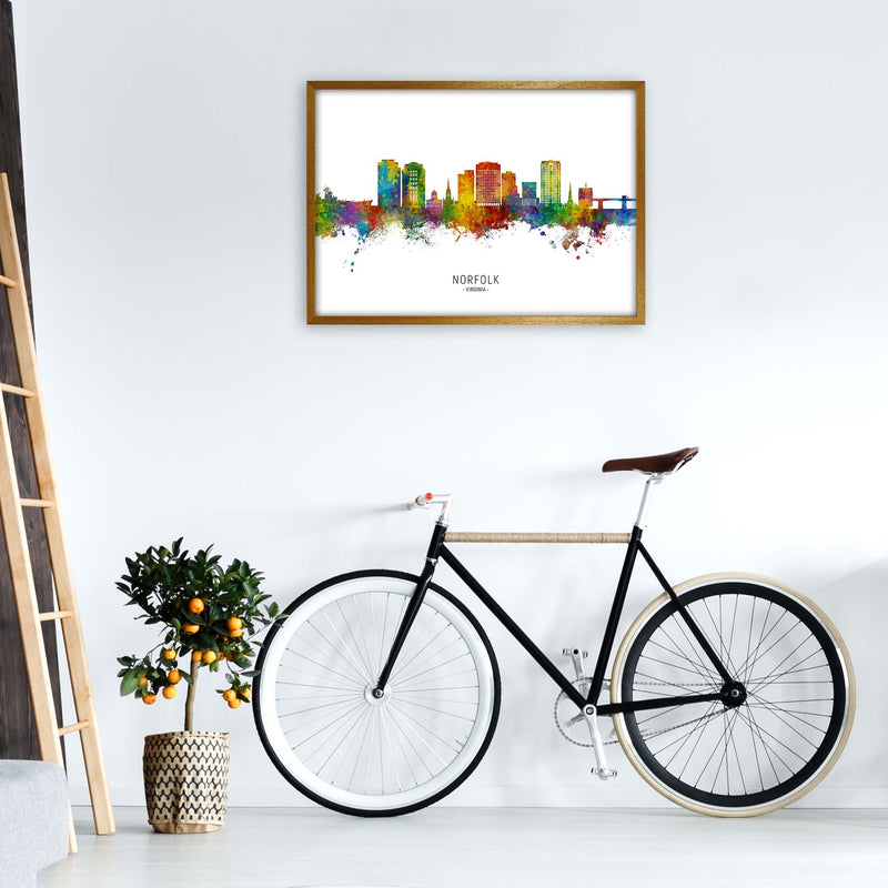 Norfolk Virginia Skyline Art Print by Michael Tompsett A1 Print Only