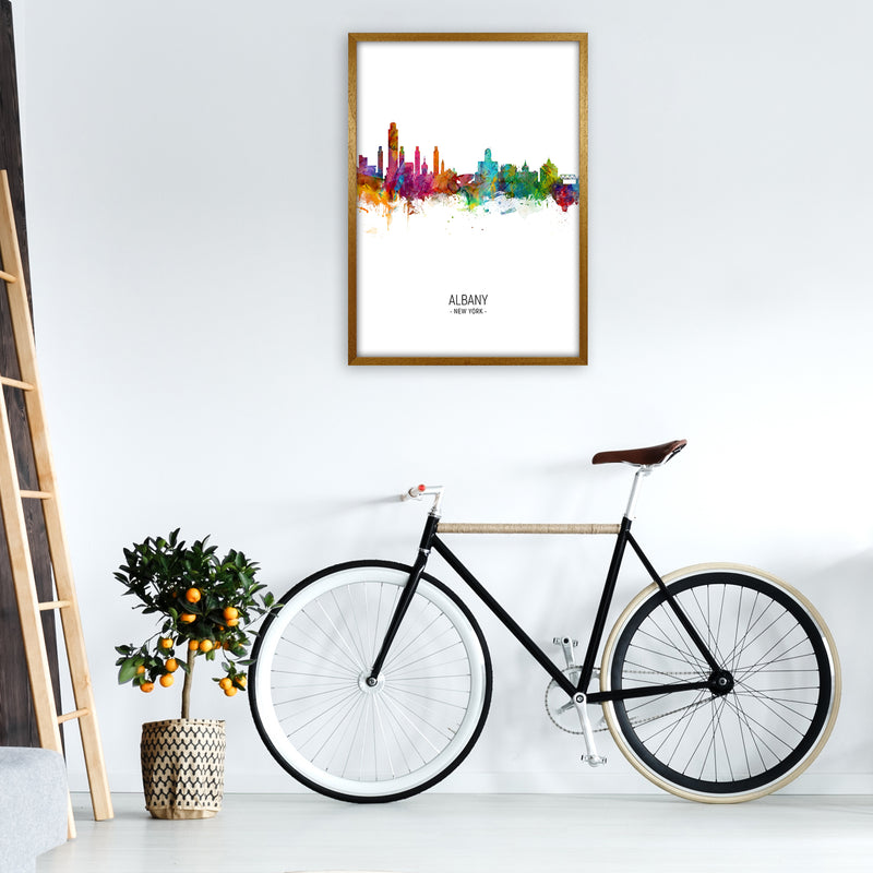 Albany New York Skyline Portrait Art Print by Michael Tompsett A1 Print Only