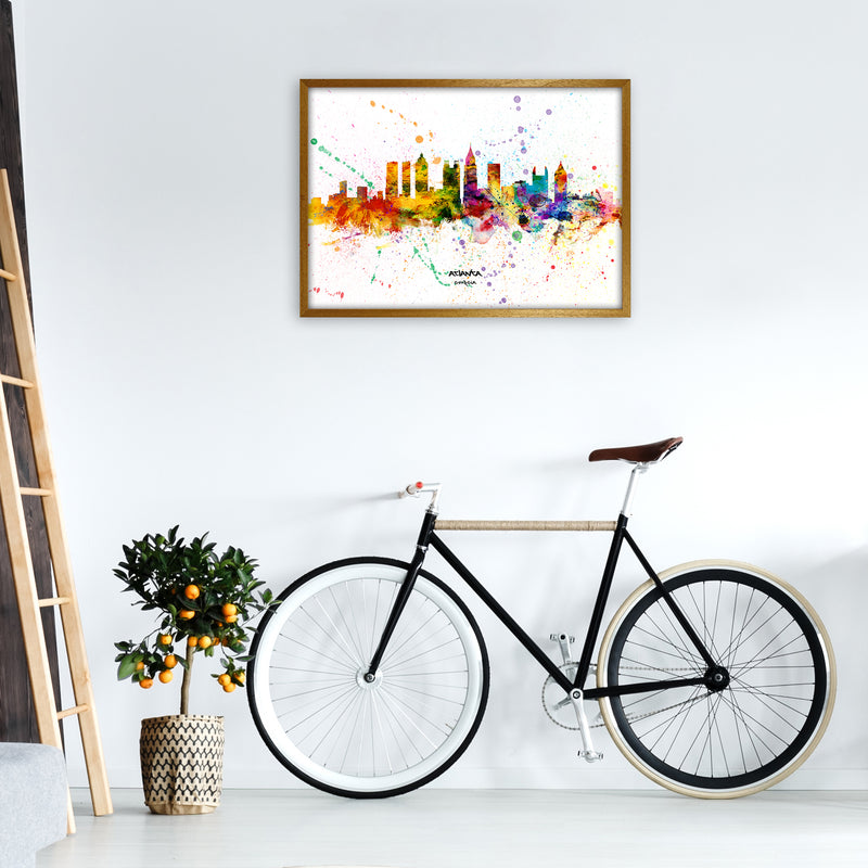 Atlanta Georgia Skyline Splash Art Print by Michael Tompsett A1 Print Only