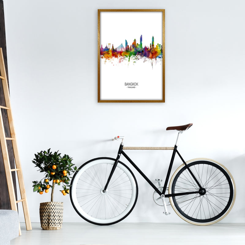 Bangkok Thailand Skyline Portrait Art Print by Michael Tompsett A1 Print Only