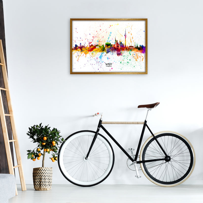 Berlin Germany Skyline Splash Art Print by Michael Tompsett A1 Print Only