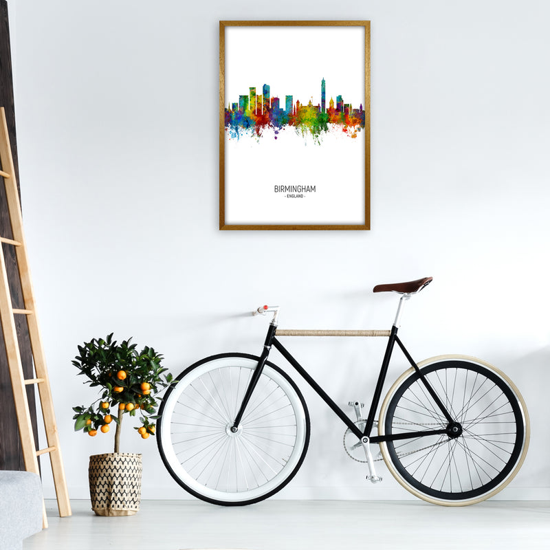 Birmingham England Skyline Portrait Art Print by Michael Tompsett A1 Print Only