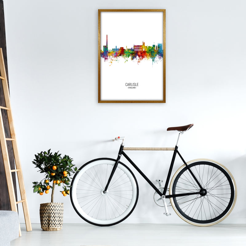 Carlisle England Skyline Portrait Art Print by Michael Tompsett A1 Print Only