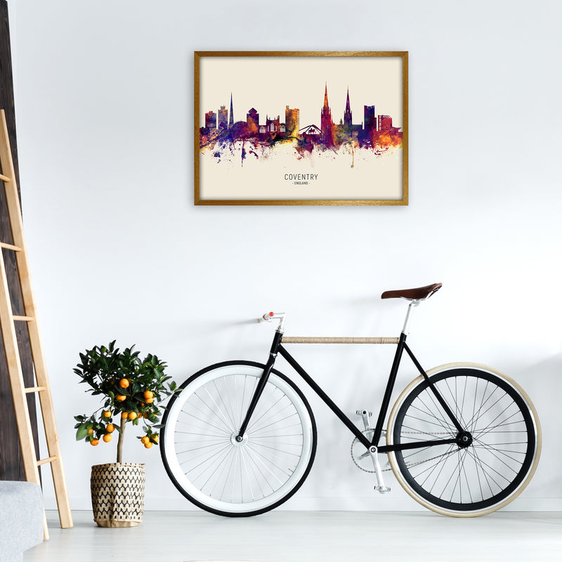 Coventry England Skyline Autumn City Name Art Print by Michael Tompsett A1 Print Only