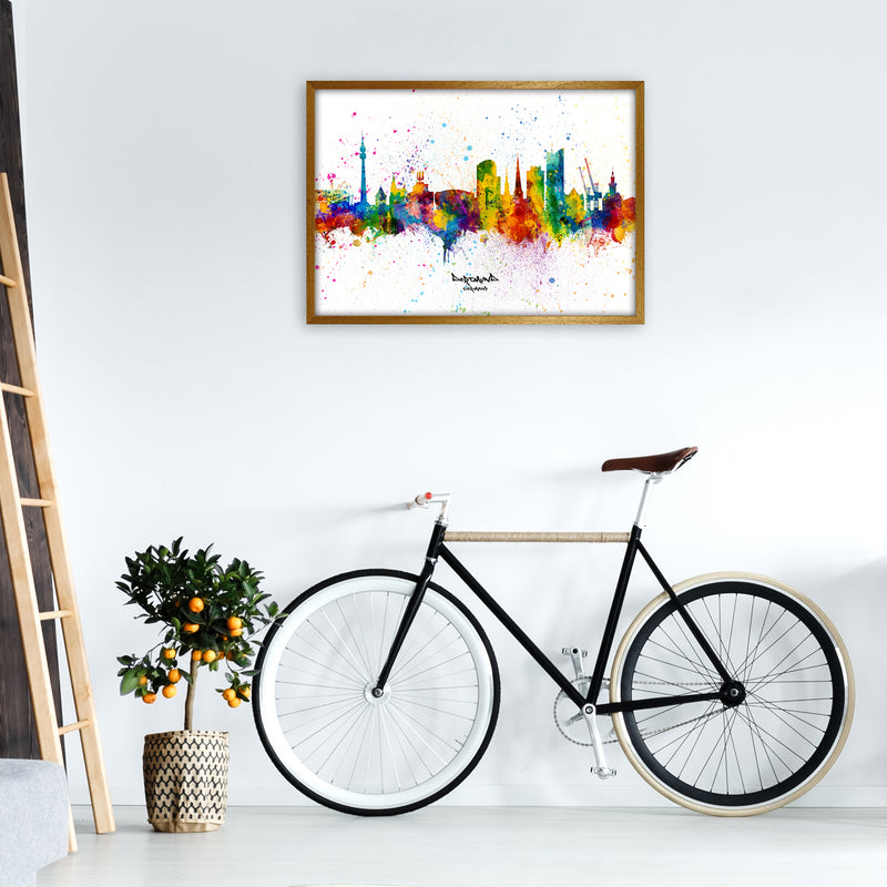 Dortmund Germany Skyline Splash Art Print by Michael Tompsett A1 Print Only