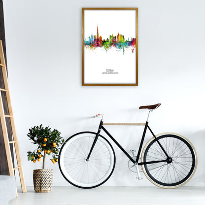 Dubai United Arab Emirates Skyline Portrait Art Print by Michael Tompsett A1 Print Only