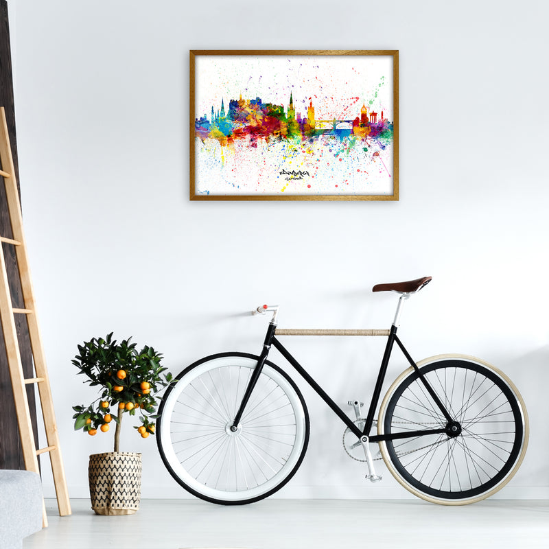 Edinburgh Scotland Skyline Splash Art Print by Michael Tompsett A1 Print Only