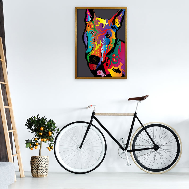 English Bull Terrier Dog Art Print by Michael Tompsett A1 Print Only