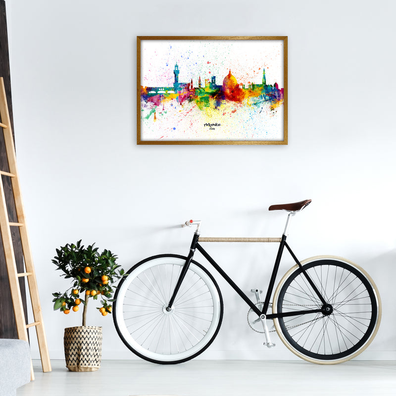 Florence Italy Skyline Splash Art Print by Michael Tompsett A1 Print Only