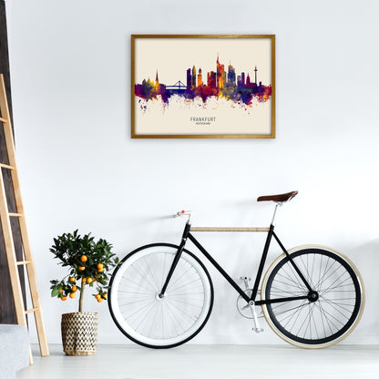 Frankfurt Deutschland Skyline Autumn City Name Art Print by Michael Tompsett A1 Print Only