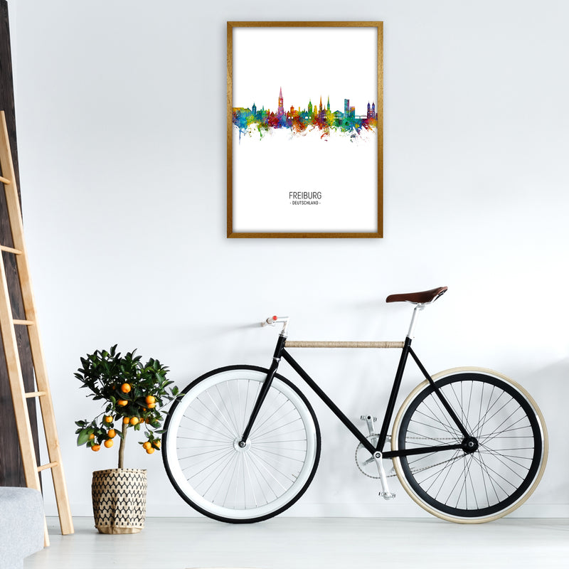 Freiburg Deutschland Skyline Portrait Art Print by Michael Tompsett A1 Print Only