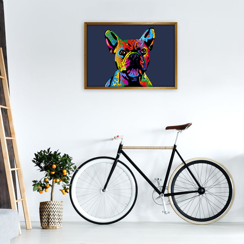 French Bulldog Dog Navy Art Print by Michael Tompsett A1 Print Only