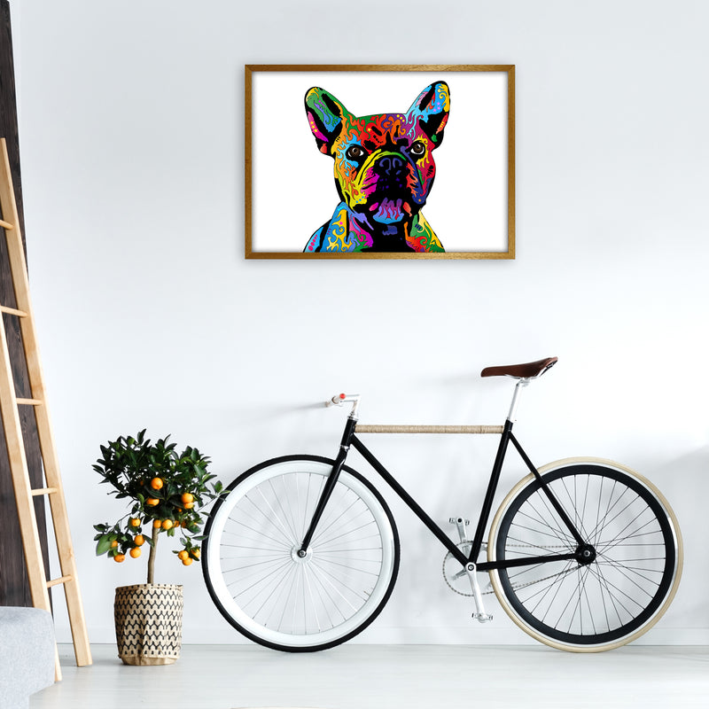 French Bulldog Dog White Art Print by Michael Tompsett A1 Print Only