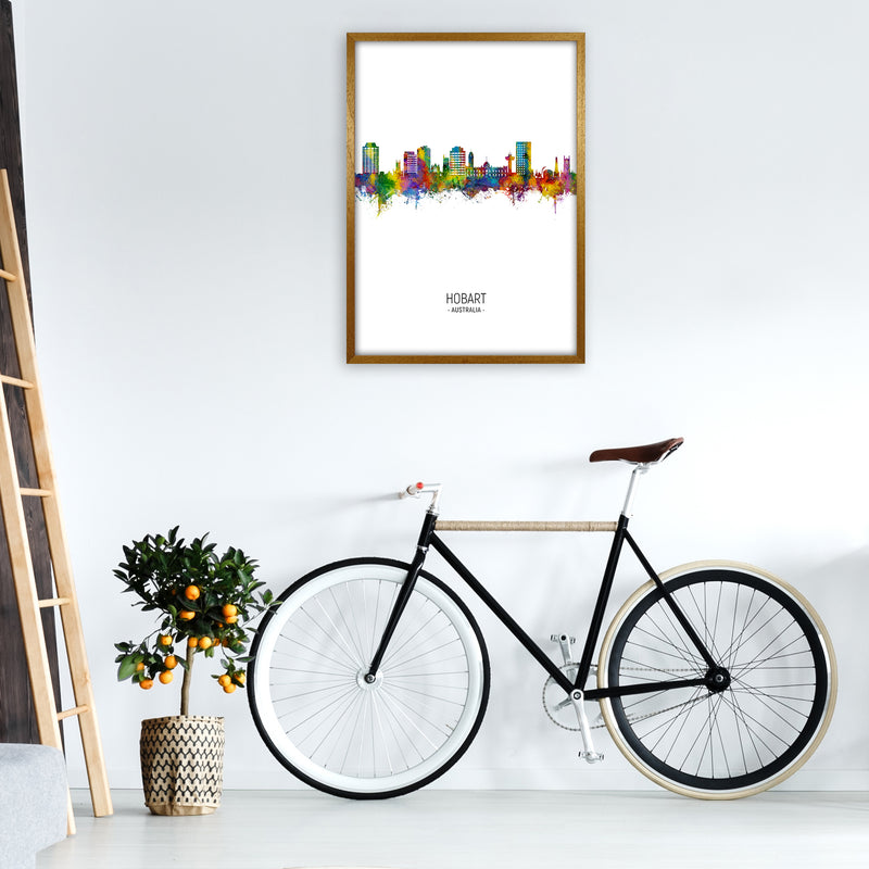 Hobart Australia Skyline Portrait Art Print by Michael Tompsett A1 Print Only