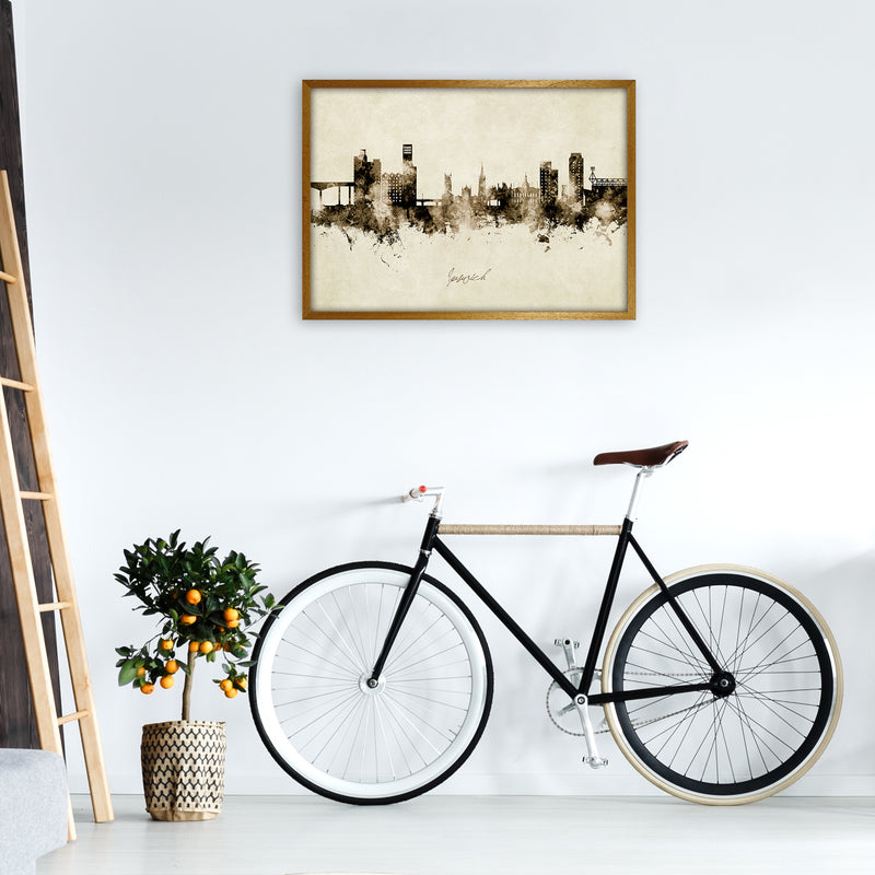 Ipswich England Skyline Vintage Art Print by Michael Tompsett A1 Print Only