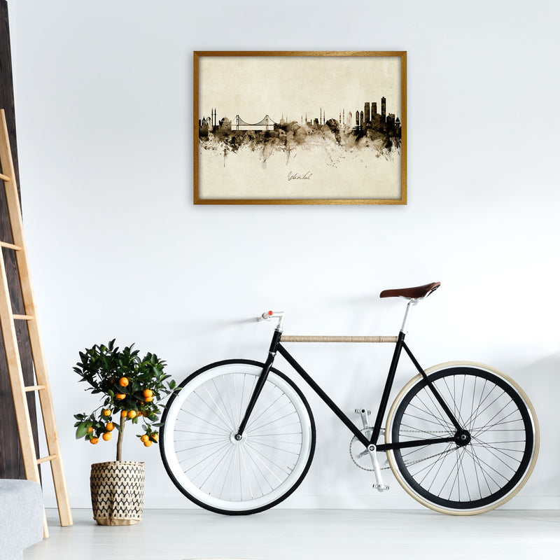 Istanbul Turkey Skyline Vintage Art Print by Michael Tompsett A1 Print Only