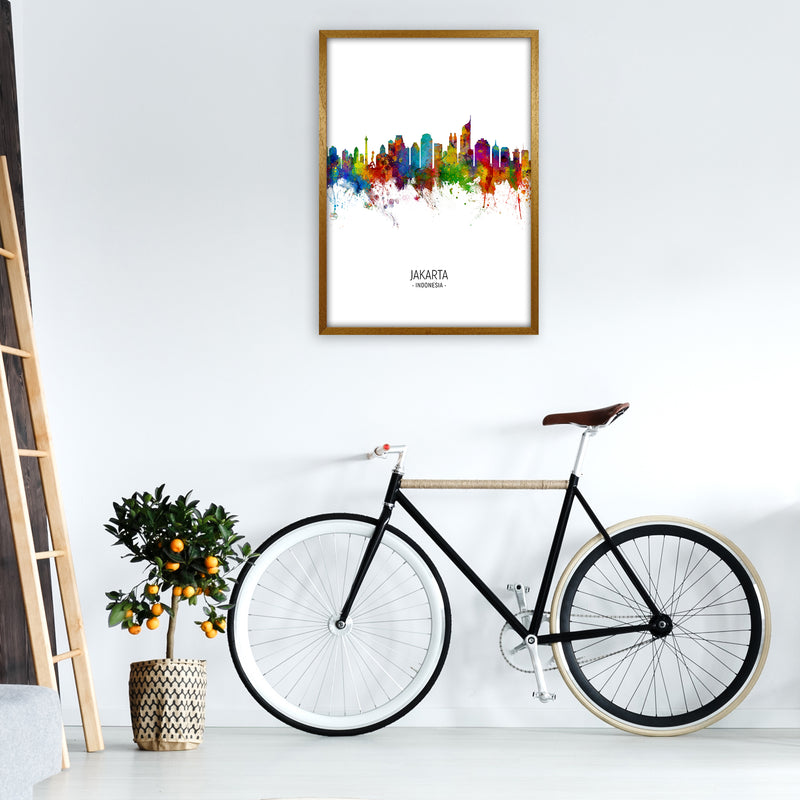 Jakarta Indonesia Skyline Portrait Art Print by Michael Tompsett A1 Print Only