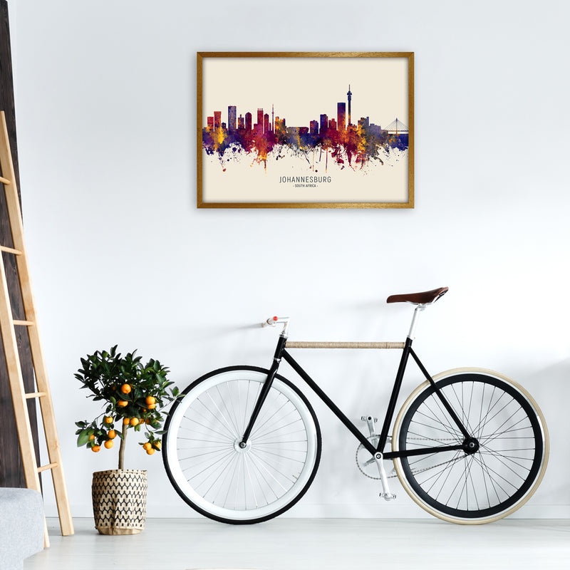 Johannesburg South Africa Skyline Autumn City Name Art Print by Michael Tompsett A1 Print Only