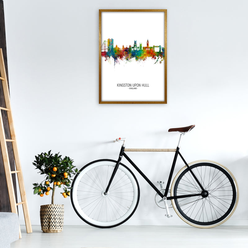 Kingston Upon Hull England Skyline Portrait Art Print by Michael Tompsett A1 Print Only