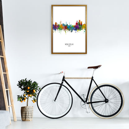 New Delhi India Skyline Portrait Art Print by Michael Tompsett A1 Print Only