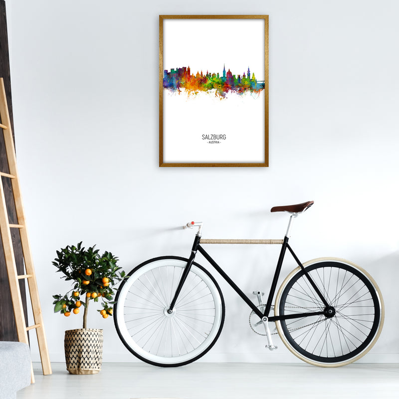 Salzburg Austria Skyline Portrait Art Print by Michael Tompsett A1 Print Only