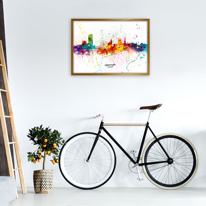 Sheffield England Skyline Splash Art Print by Michael Tompsett A1 Print Only