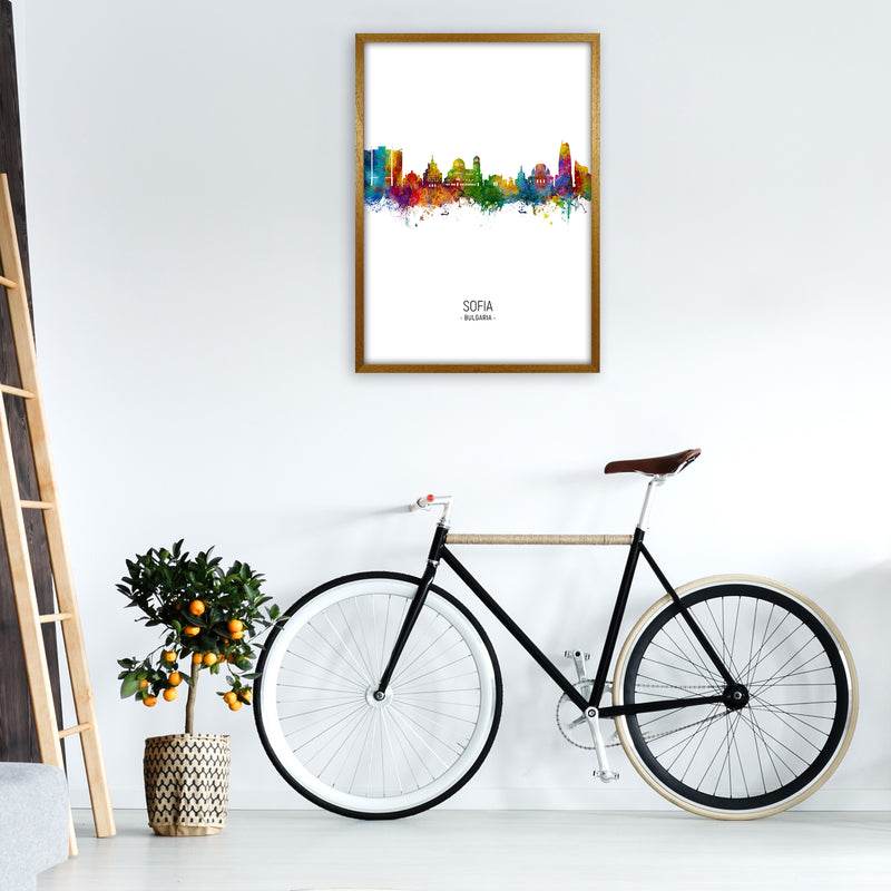Sofia Bulgaria Skyline Portrait Art Print by Michael Tompsett A1 Print Only
