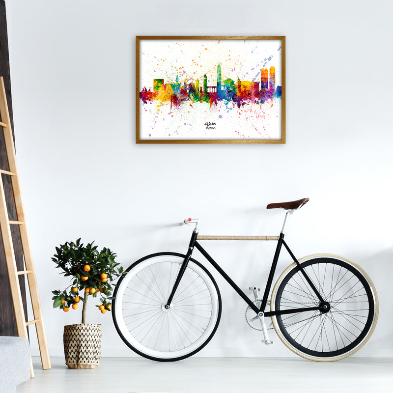 Split Croatia Skyline Splash Art Print by Michael Tompsett A1 Print Only