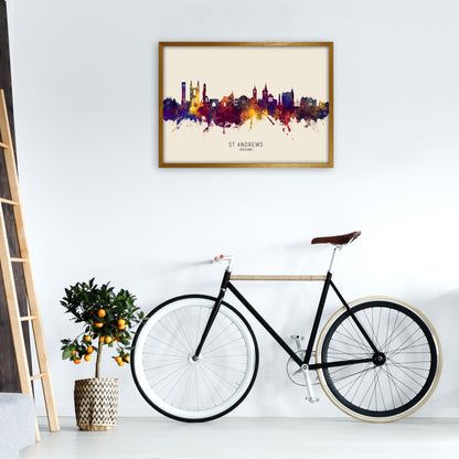 St Andrews Scotland Skyline Autumn City Name Art Print by Michael Tompsett A1 Print Only