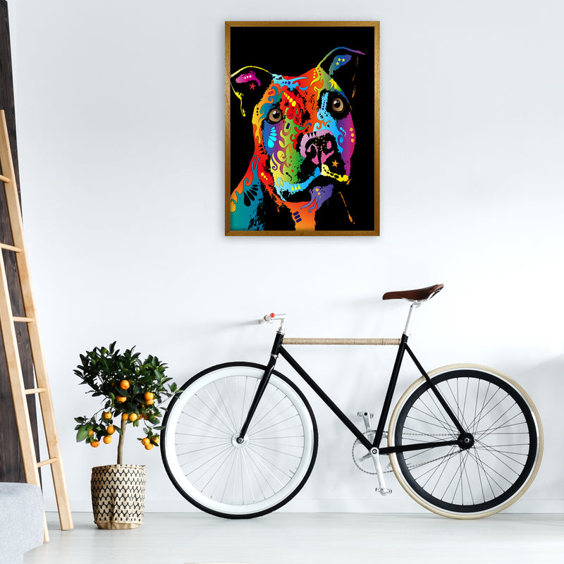 Staffordshire Bull Terrier Dog Art Print by Michael Tompsett A1 Print Only