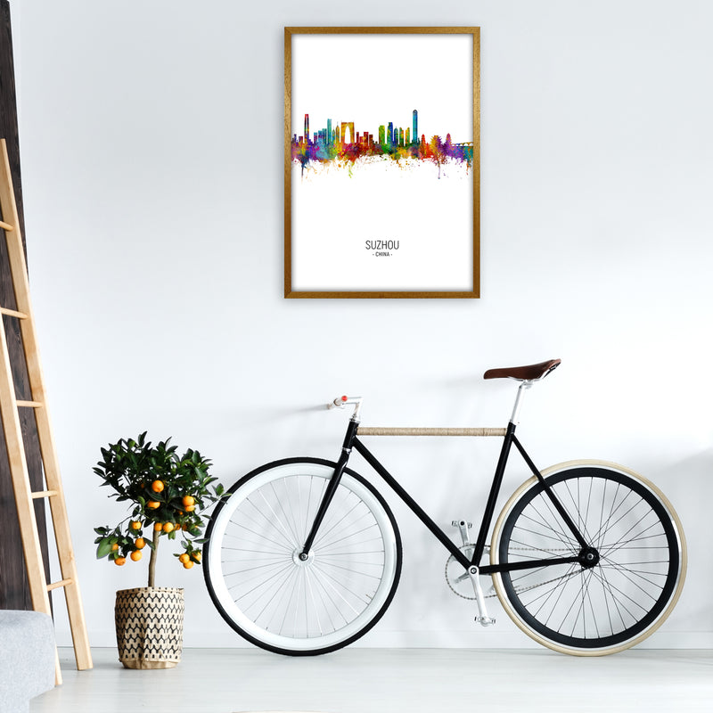 Suzhou China Skyline Portrait Art Print by Michael Tompsett A1 Print Only