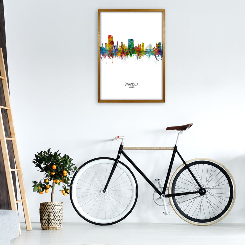 Swansea Wales Skyline Portrait Art Print by Michael Tompsett A1 Print Only