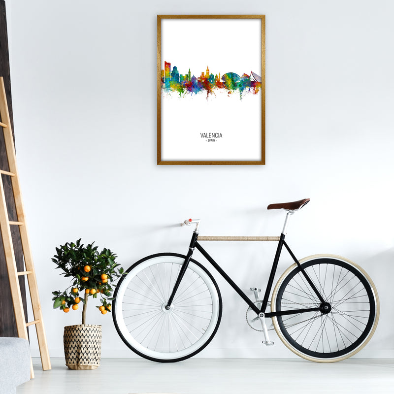 Valencia Spain Skyline Portrait Art Print by Michael Tompsett A1 Print Only