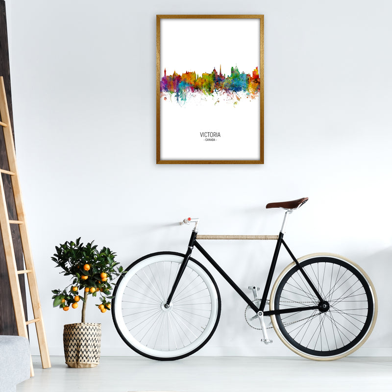 Victoria Canada Skyline Portrait Art Print by Michael Tompsett A1 Print Only