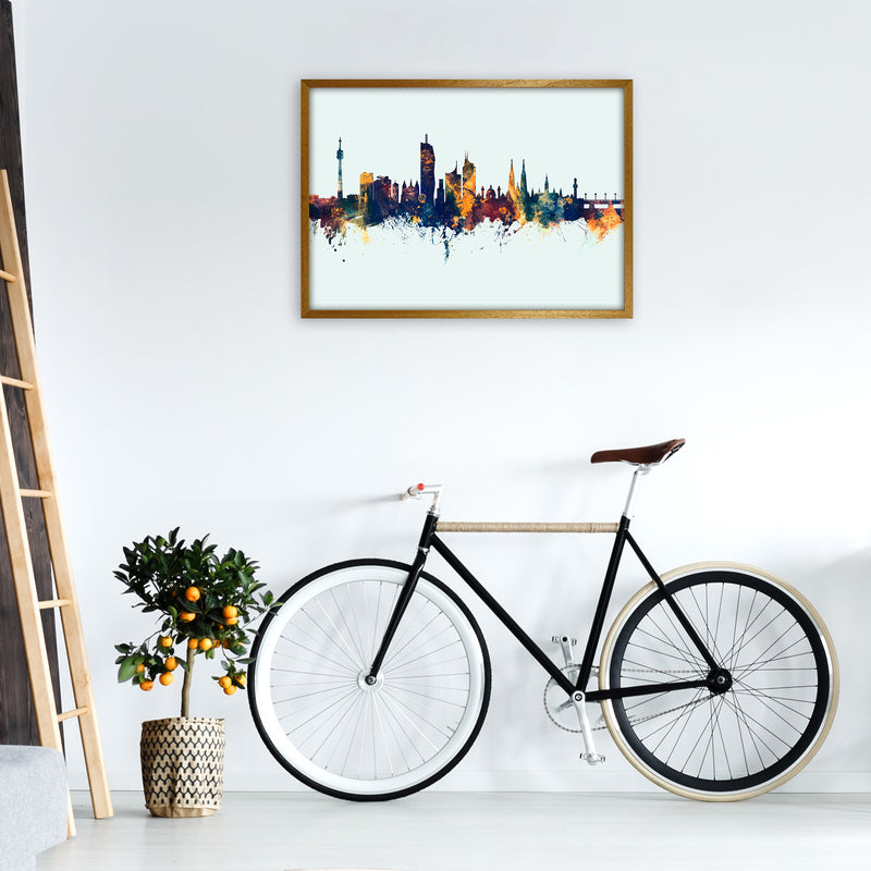Vienna Austria Skyline Blue Orange Art Print by Michael Tompsett A1 Print Only