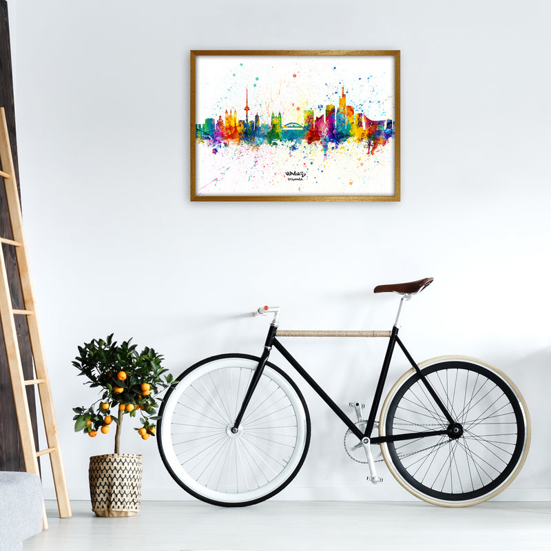 Vilnius Lithuania Skyline Splash Art Print by Michael Tompsett A1 Print Only