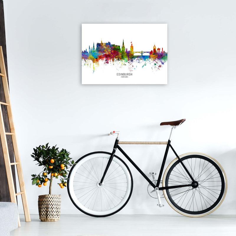Edinburgh Scotland Skyline Art Print by Michael Tompsett A1 Black Frame